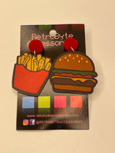 Load image into Gallery viewer, Burger & Fries Earrings - Surgical steel