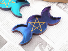 Load image into Gallery viewer, Crescent Moon &amp; Star Trinket / Candle Holder Mould
